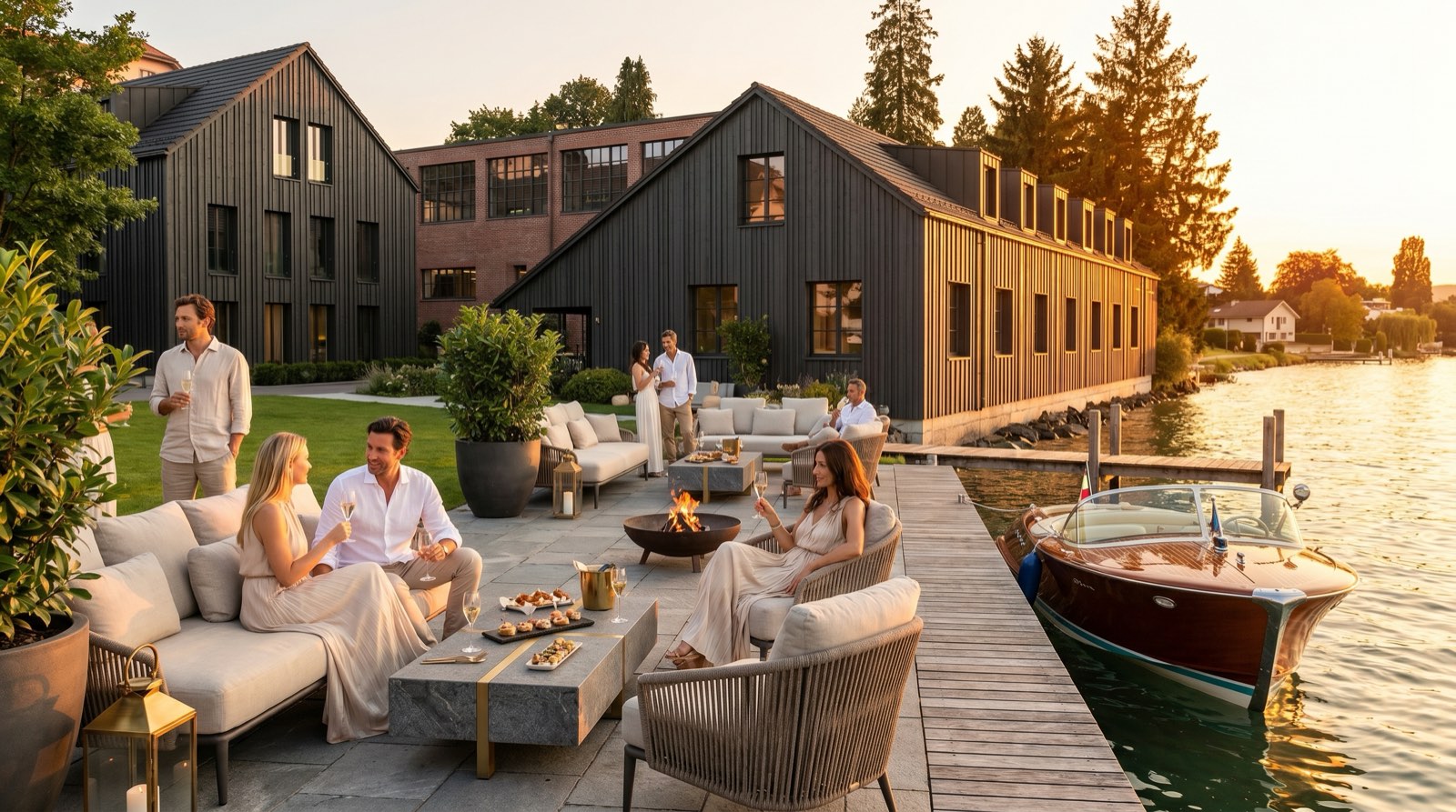 Seeterrasse mit Lounge
